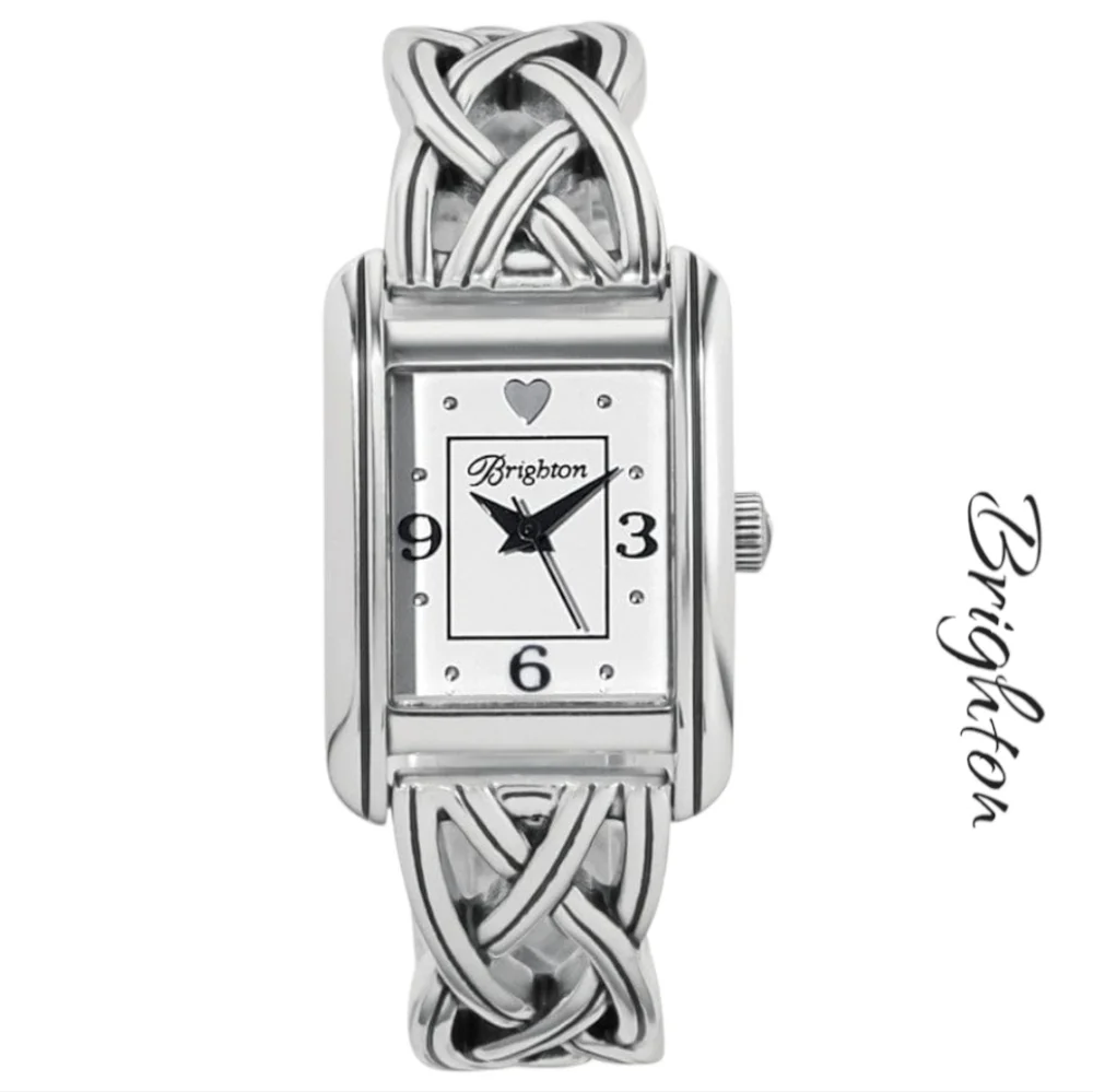 Brighton Edinburgh Watch Silver Celtic Knot Leather Band